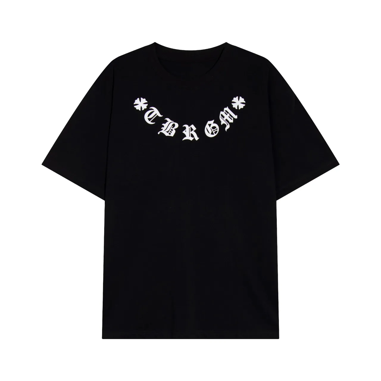 P150 Chrome Hearts Chrome Hearts Sanskrit Letter Foam Printed Short Sleeves Size: SMLXL Color: Black White Gray